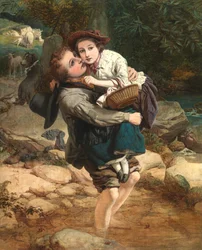 Überquerung des Baches